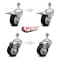 Service Caster 3 Inch Black Polyurethane Swivel 12mm Stem Caster Total Lock Brake SCC, 2PK SCC-TSTTL20S314-PPUB-BLK-M1215-2-S-2 - alternate 1